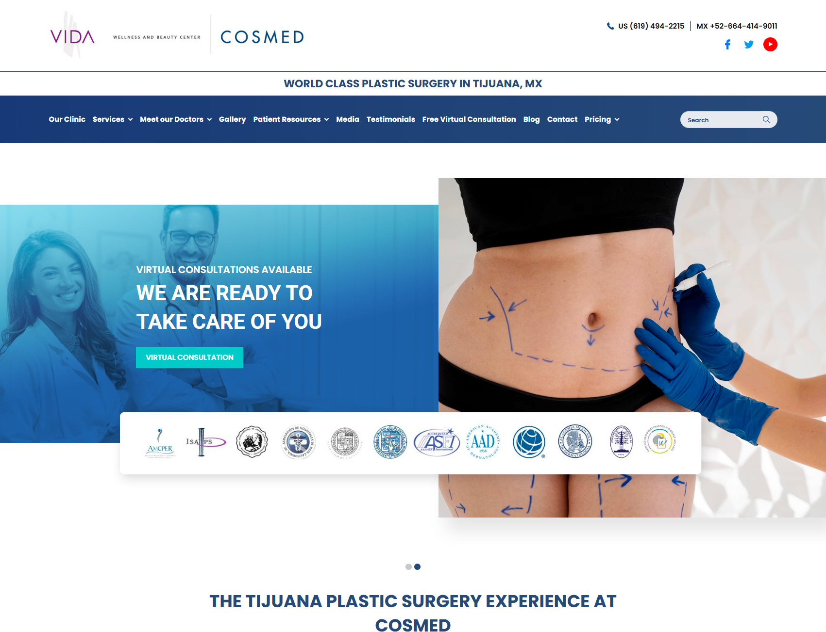 Cosmed Clinic Website